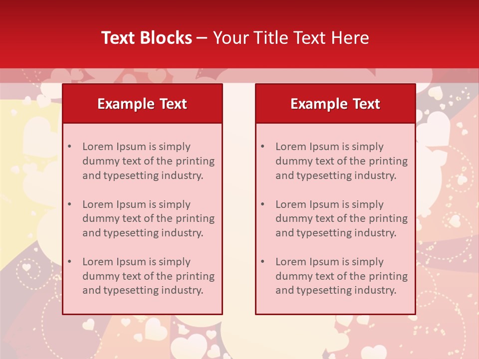 A Red And Yellow Background With A White Heart On It PowerPoint Template