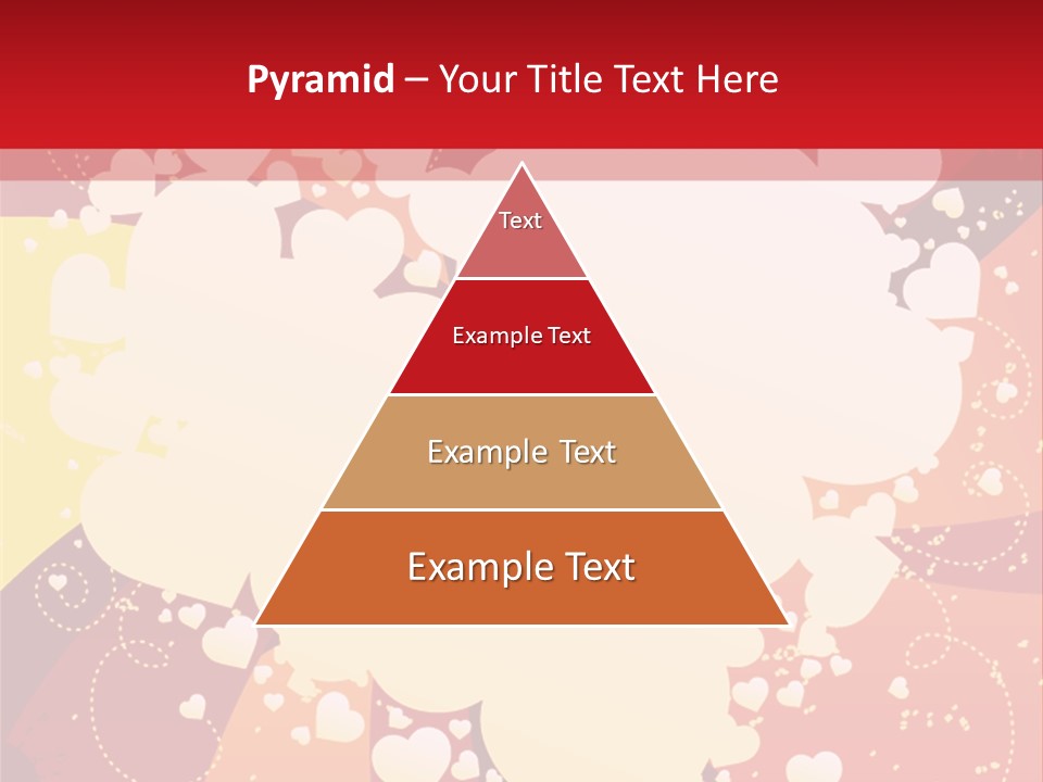 A Red And Yellow Background With A White Heart On It PowerPoint Template