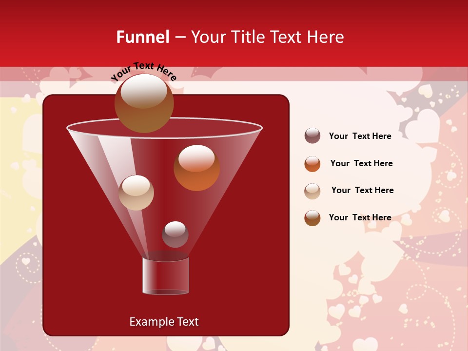 A Red And Yellow Background With A White Heart On It PowerPoint Template