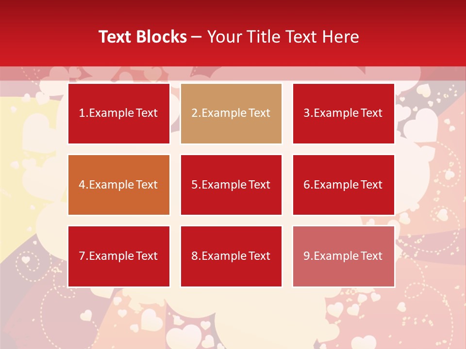 A Red And Yellow Background With A White Heart On It PowerPoint Template