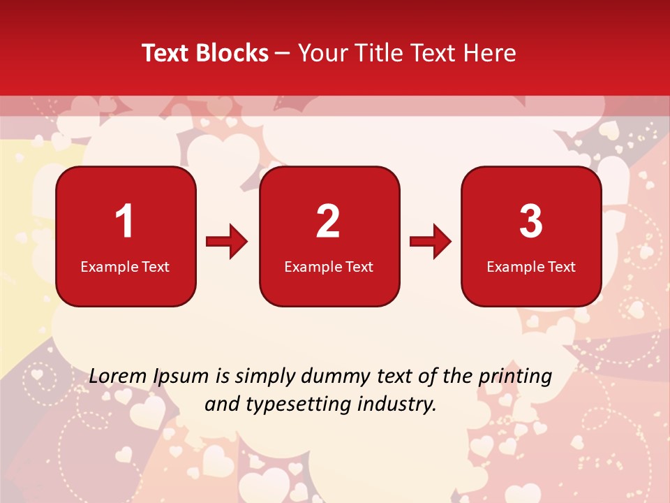 A Red And Yellow Background With A White Heart On It PowerPoint Template