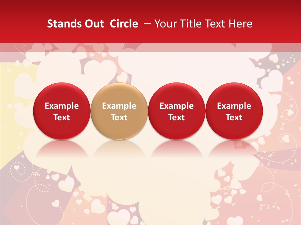 A Red And Yellow Background With A White Heart On It PowerPoint Template