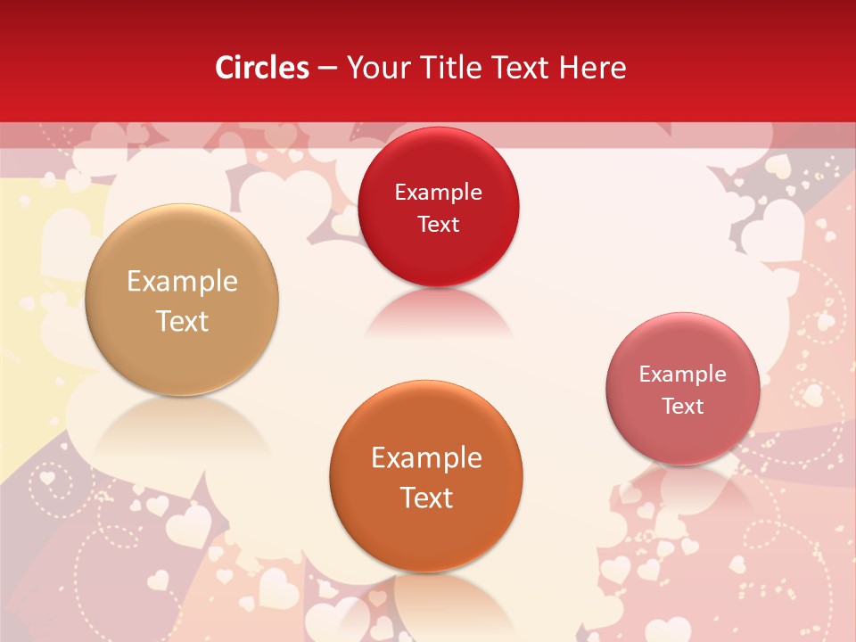 A Red And Yellow Background With A White Heart On It PowerPoint Template