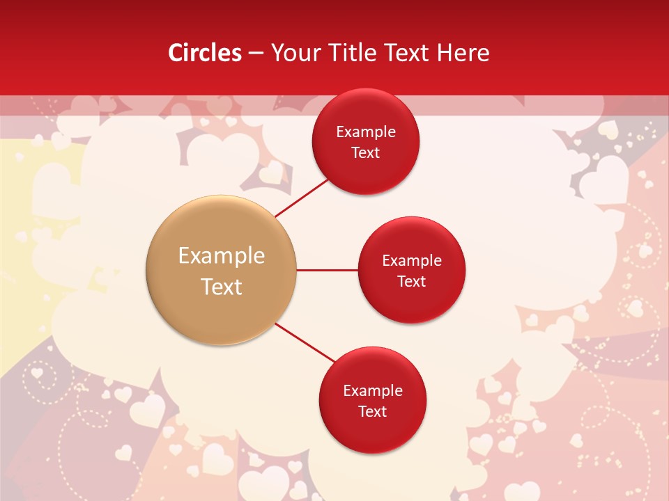 A Red And Yellow Background With A White Heart On It PowerPoint Template