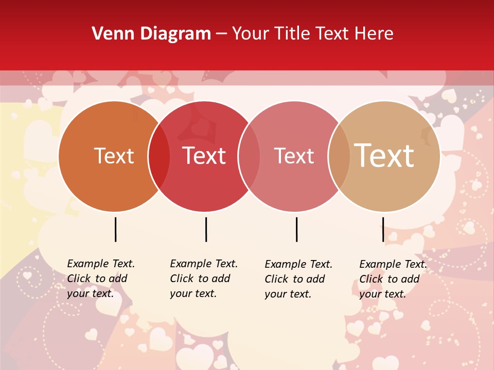 A Red And Yellow Background With A White Heart On It PowerPoint Template