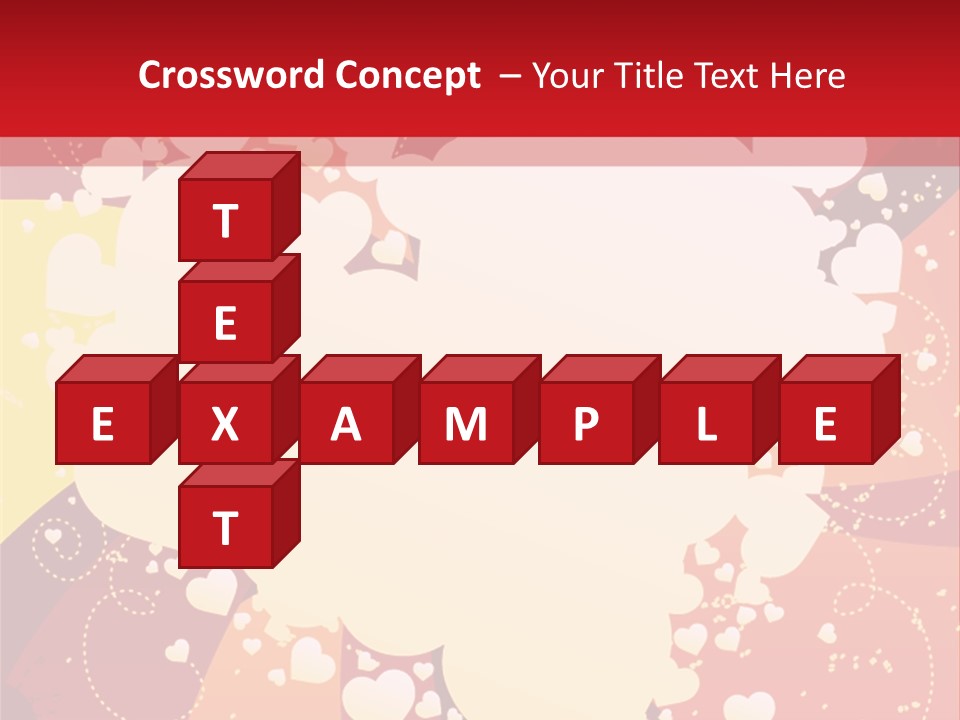 A Red And Yellow Background With A White Heart On It PowerPoint Template