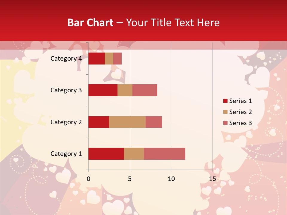 A Red And Yellow Background With A White Heart On It PowerPoint Template