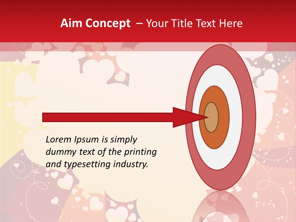 A Red And Yellow Background With A White Heart On It PowerPoint Template