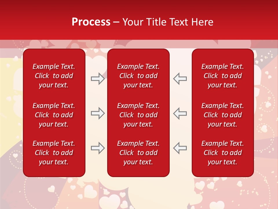 A Red And Yellow Background With A White Heart On It PowerPoint Template