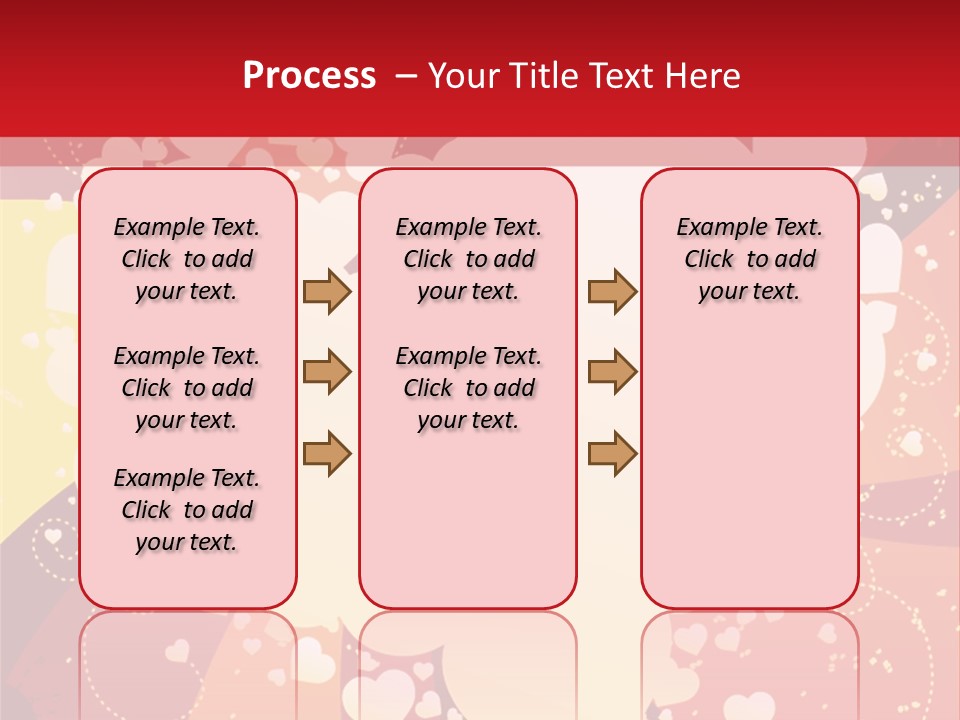 A Red And Yellow Background With A White Heart On It PowerPoint Template