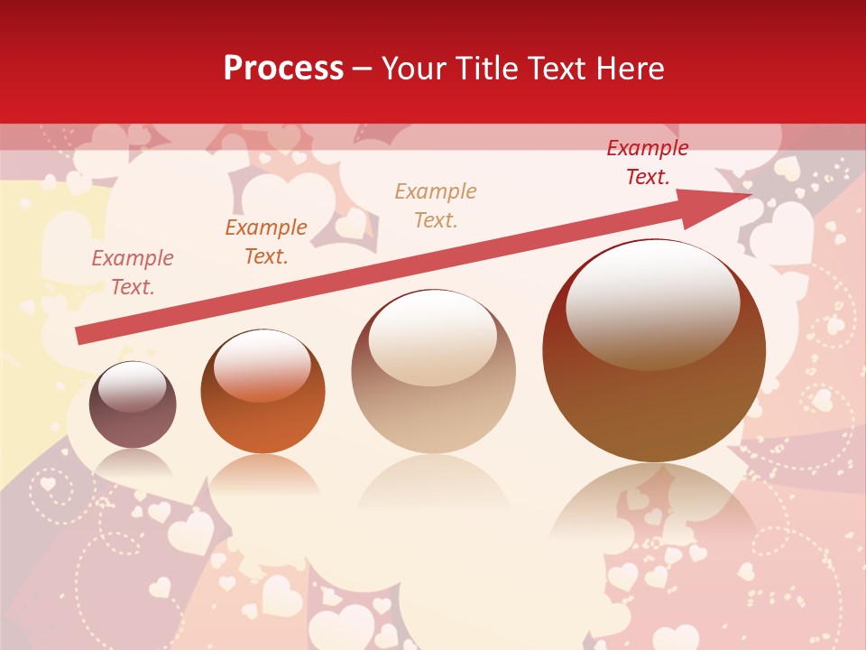 A Red And Yellow Background With A White Heart On It PowerPoint Template