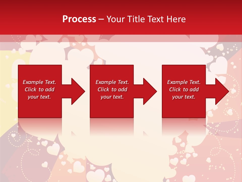 A Red And Yellow Background With A White Heart On It PowerPoint Template