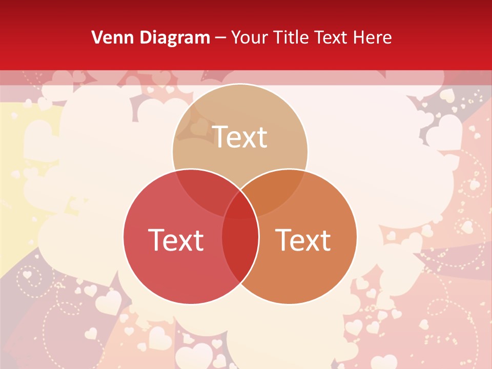 A Red And Yellow Background With A White Heart On It PowerPoint Template