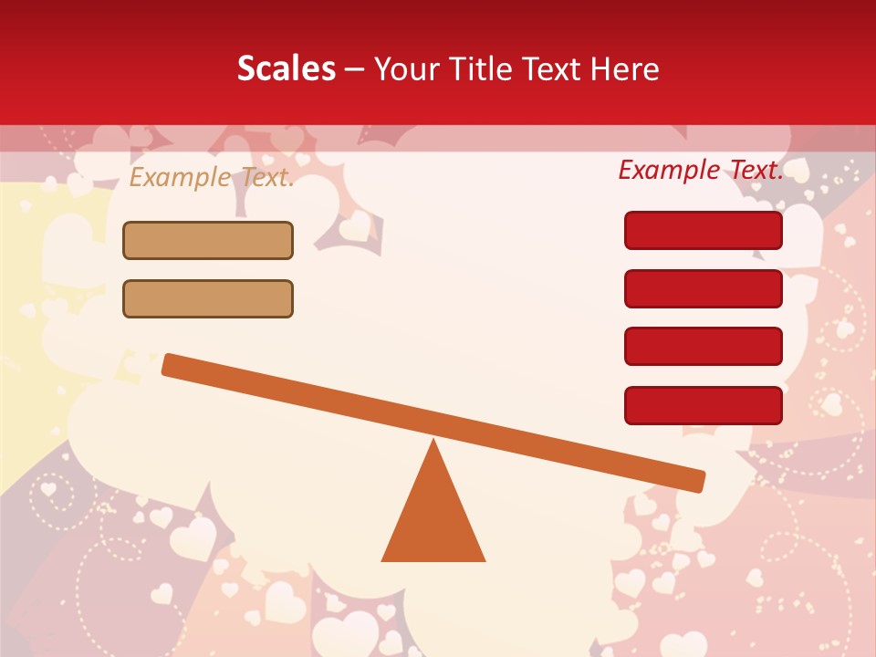A Red And Yellow Background With A White Heart On It PowerPoint Template