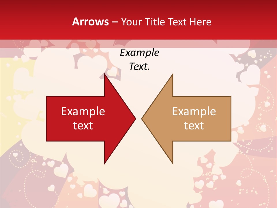 A Red And Yellow Background With A White Heart On It PowerPoint Template