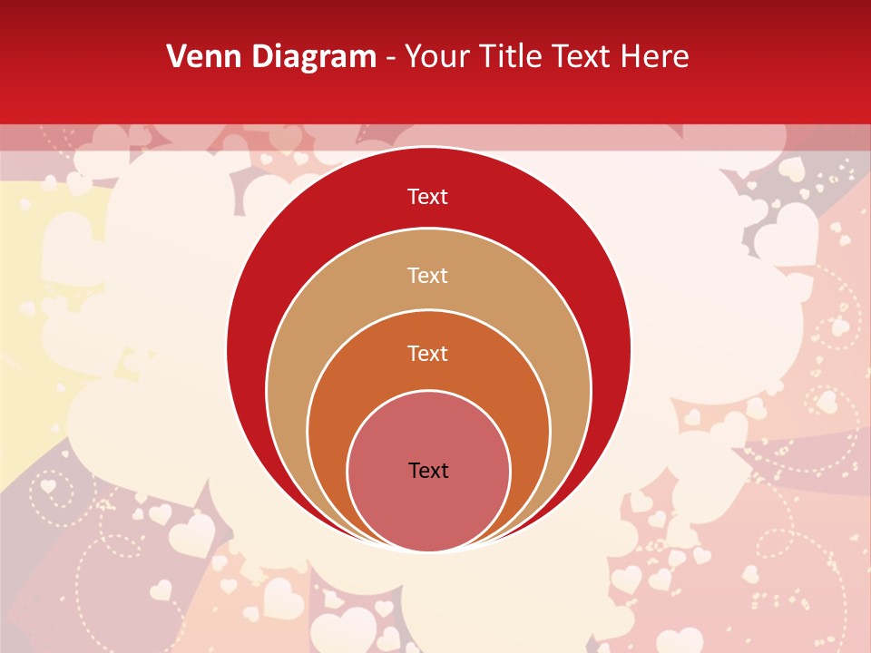 A Red And Yellow Background With A White Heart On It PowerPoint Template