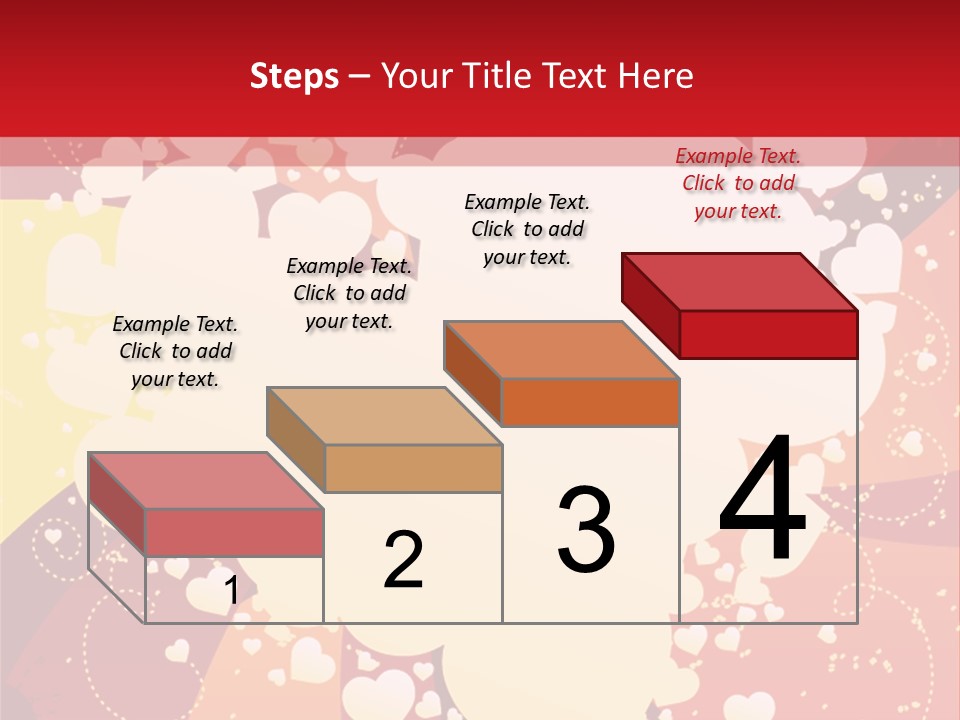 A Red And Yellow Background With A White Heart On It PowerPoint Template