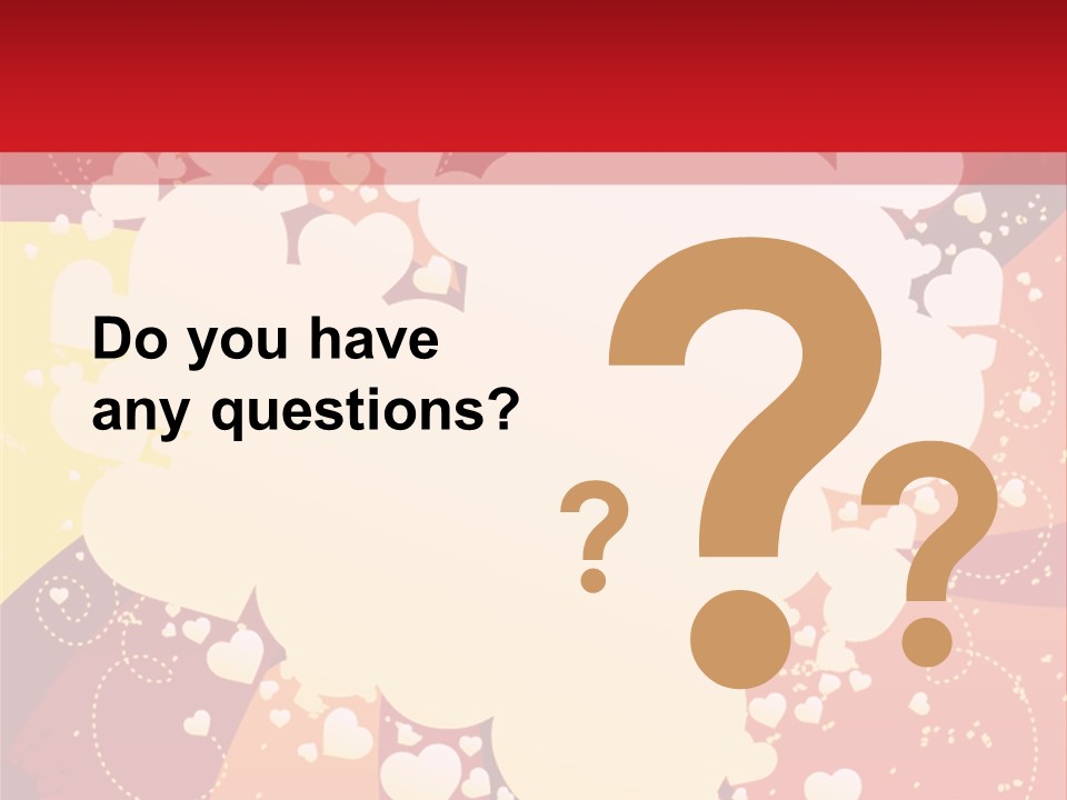 A Red And Yellow Background With A White Heart On It PowerPoint Template