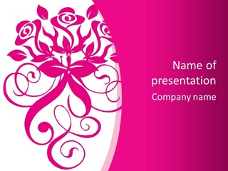 A Pink And White Flower Powerpoint Presentation PowerPoint Template