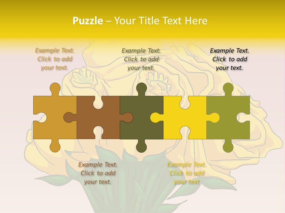 A Bouquet Of Yellow Roses On A Purple Background PowerPoint Template