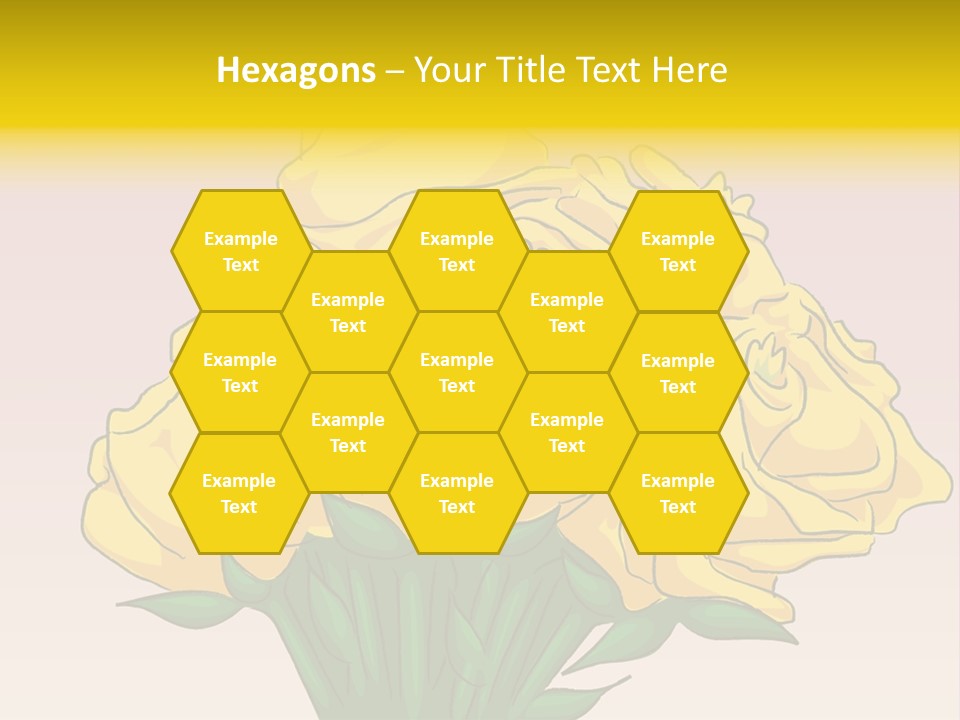 A Bouquet Of Yellow Roses On A Purple Background PowerPoint Template