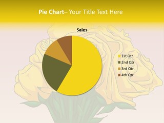 A Bouquet Of Yellow Roses On A Purple Background PowerPoint Template