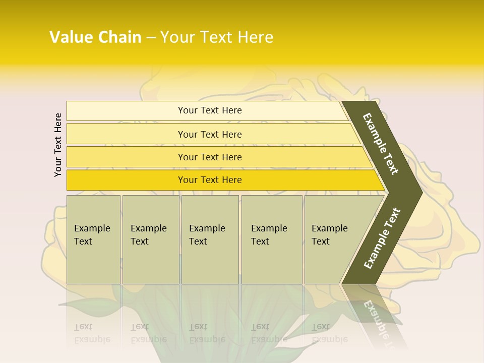 A Bouquet Of Yellow Roses On A Purple Background PowerPoint Template
