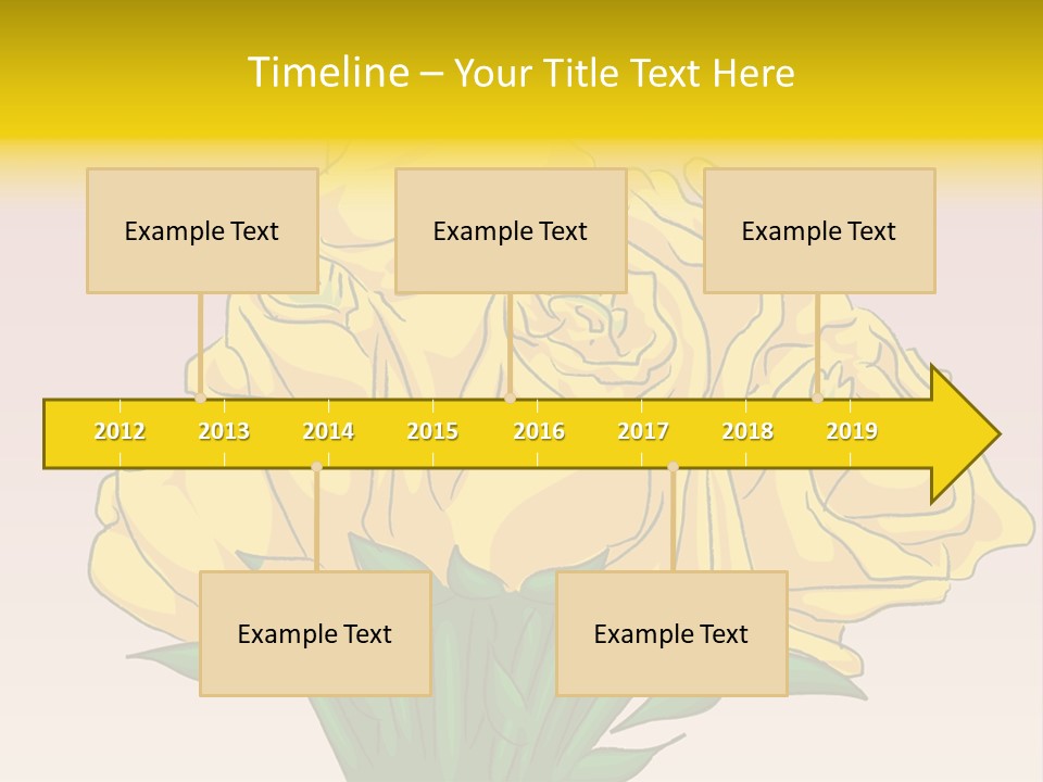 A Bouquet Of Yellow Roses On A Purple Background PowerPoint Template