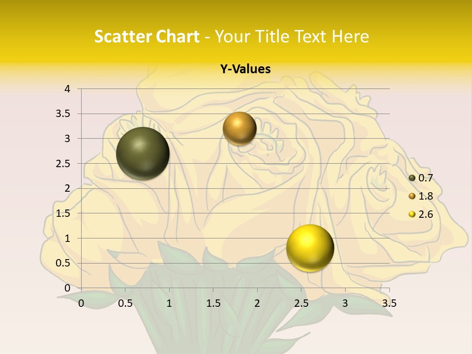 A Bouquet Of Yellow Roses On A Purple Background PowerPoint Template