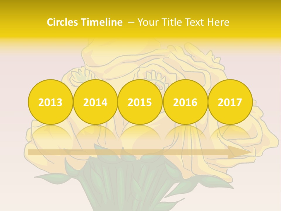 A Bouquet Of Yellow Roses On A Purple Background PowerPoint Template