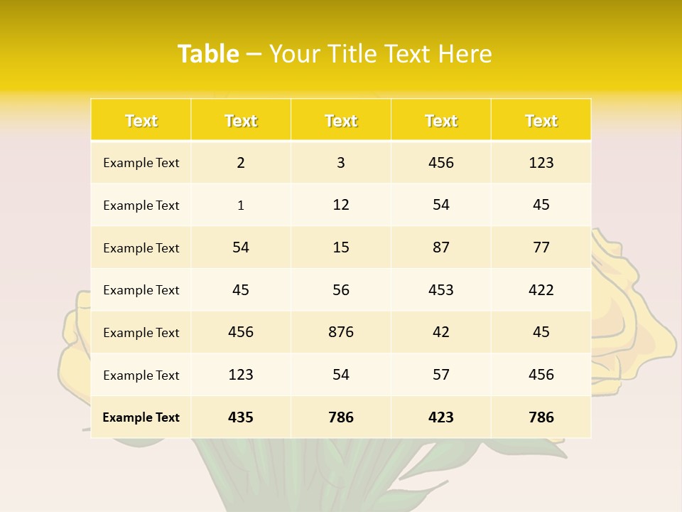 A Bouquet Of Yellow Roses On A Purple Background PowerPoint Template