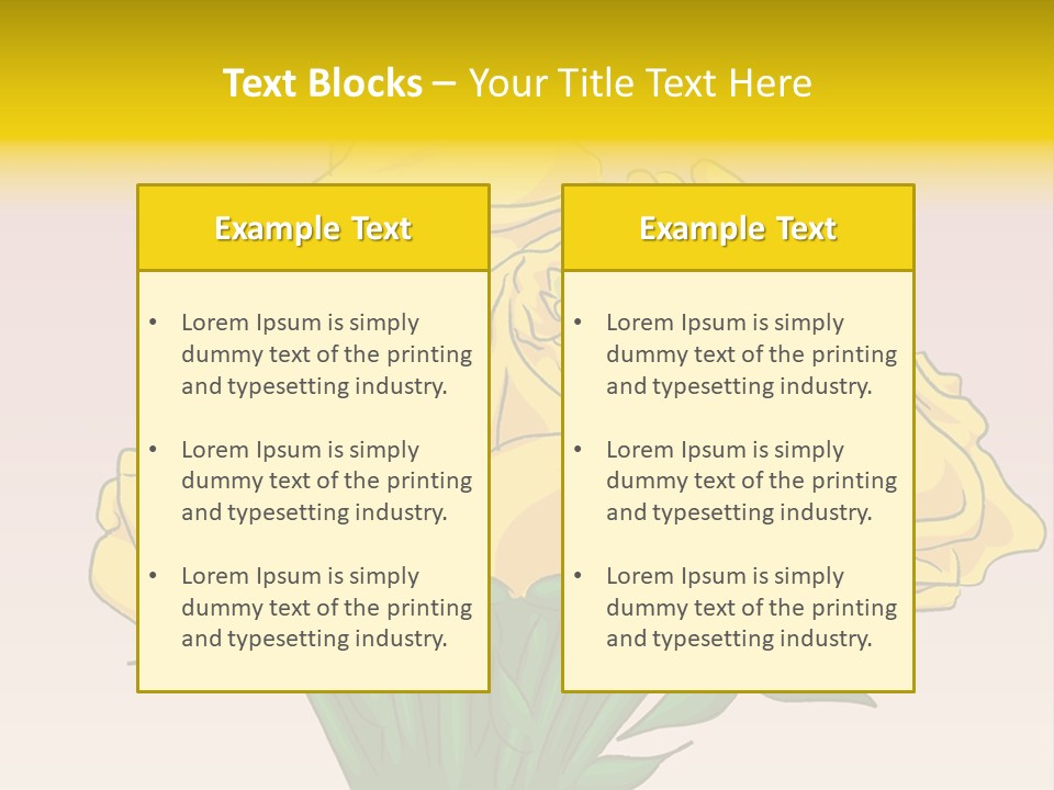 A Bouquet Of Yellow Roses On A Purple Background PowerPoint Template