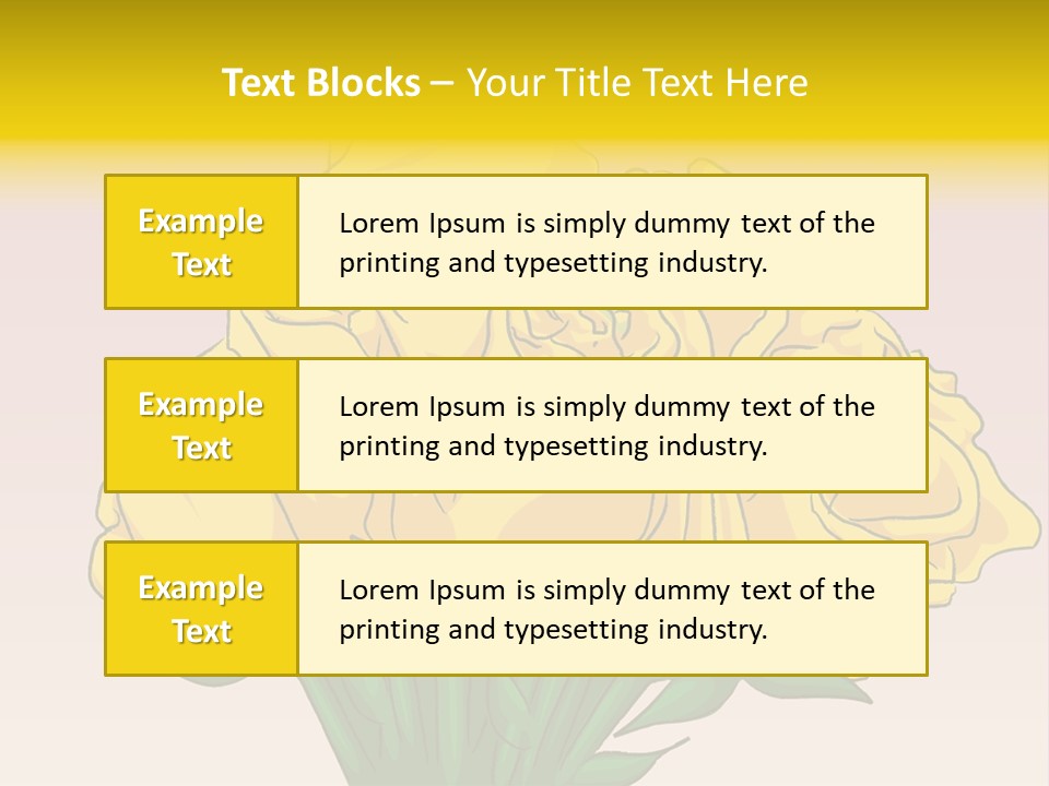 A Bouquet Of Yellow Roses On A Purple Background PowerPoint Template