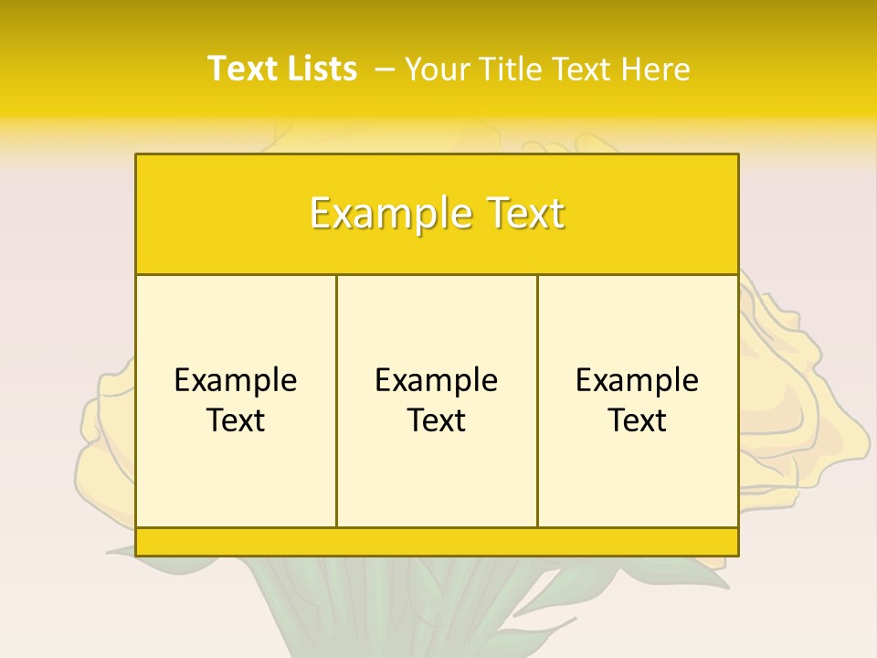 A Bouquet Of Yellow Roses On A Purple Background PowerPoint Template
