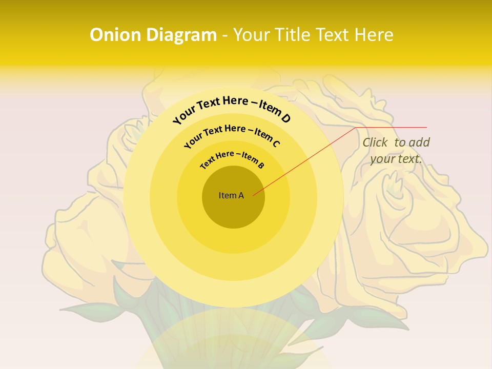 A Bouquet Of Yellow Roses On A Purple Background PowerPoint Template