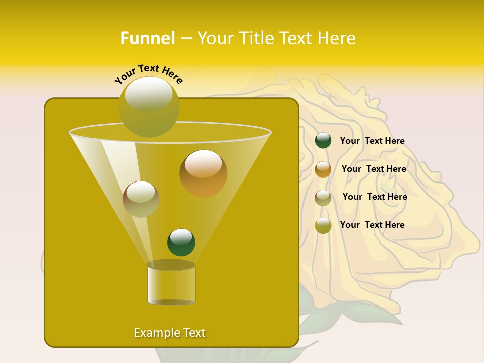 A Bouquet Of Yellow Roses On A Purple Background PowerPoint Template