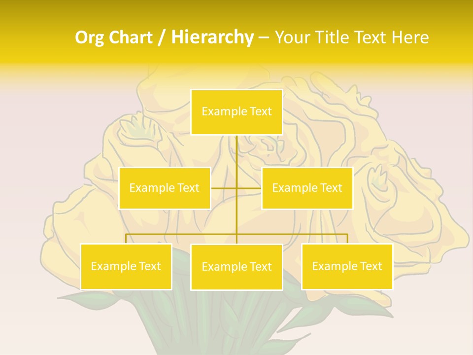 A Bouquet Of Yellow Roses On A Purple Background PowerPoint Template