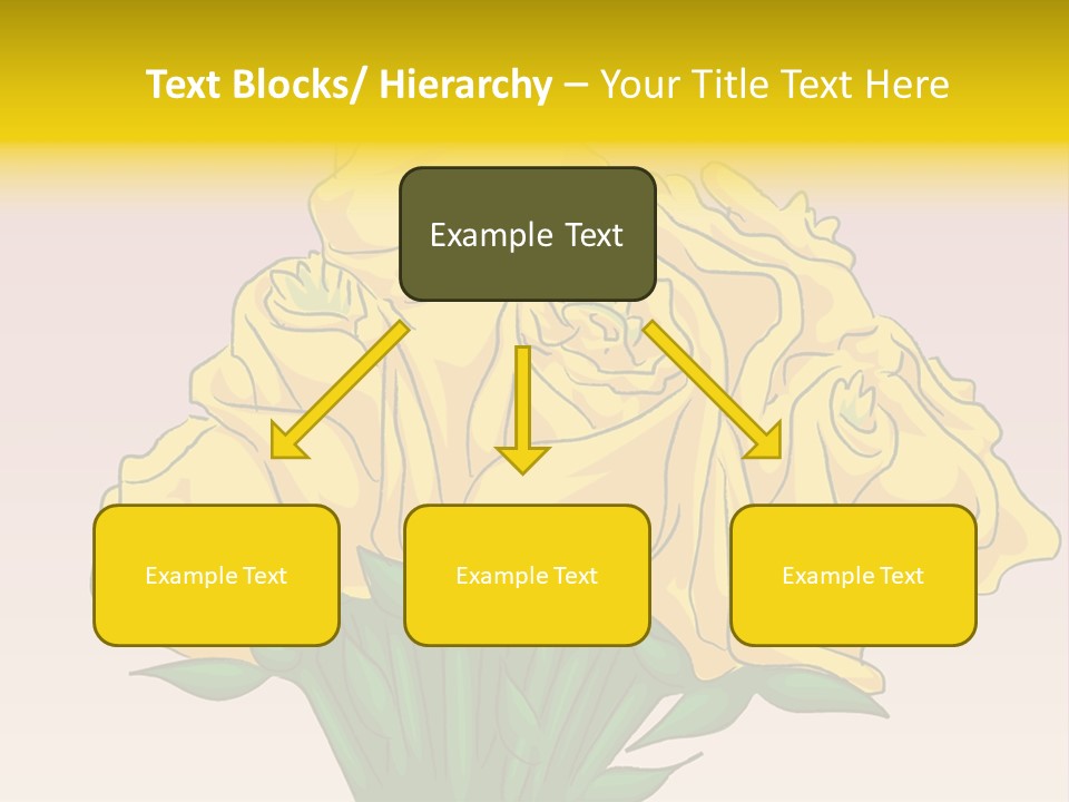 A Bouquet Of Yellow Roses On A Purple Background PowerPoint Template