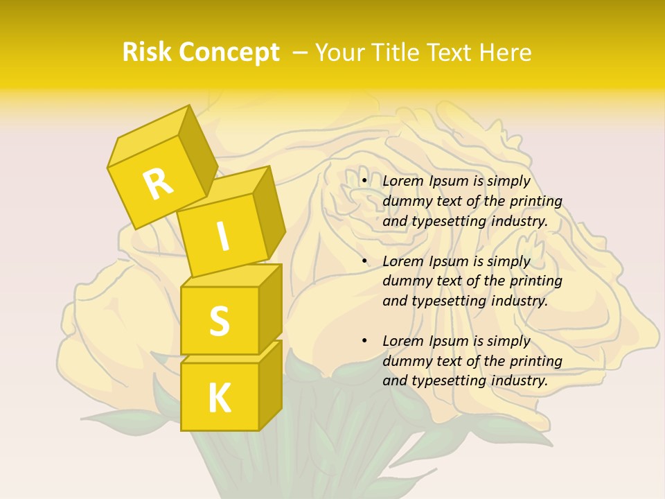 A Bouquet Of Yellow Roses On A Purple Background PowerPoint Template