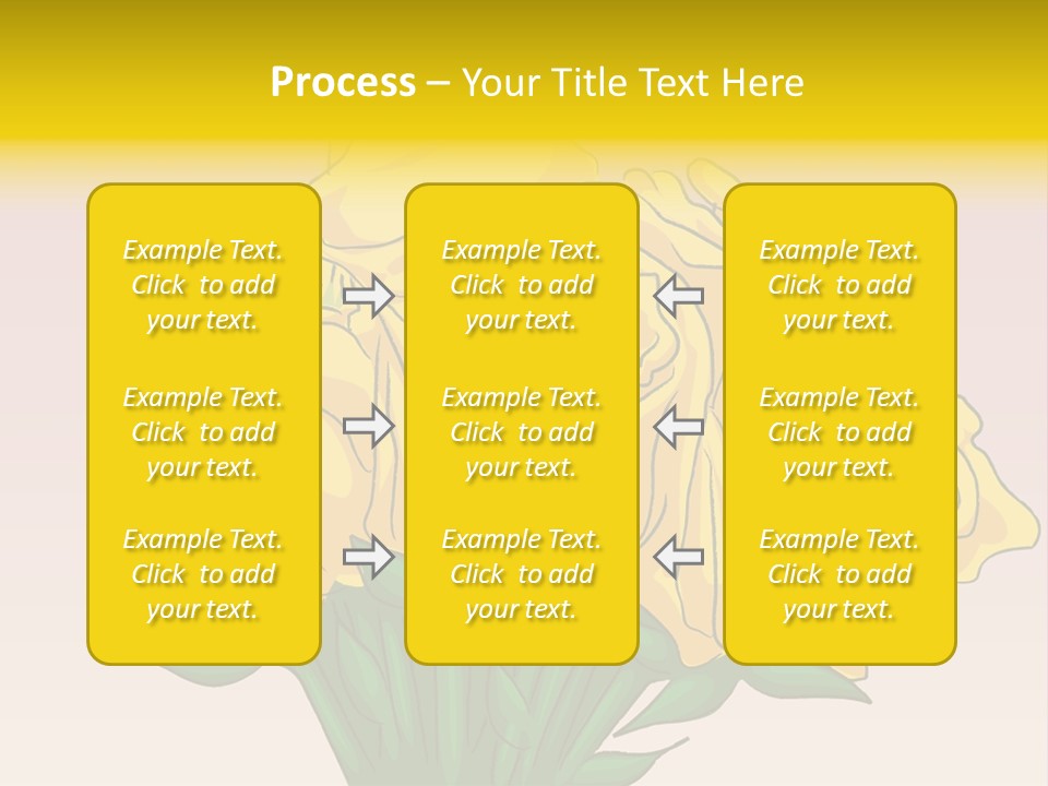 A Bouquet Of Yellow Roses On A Purple Background PowerPoint Template