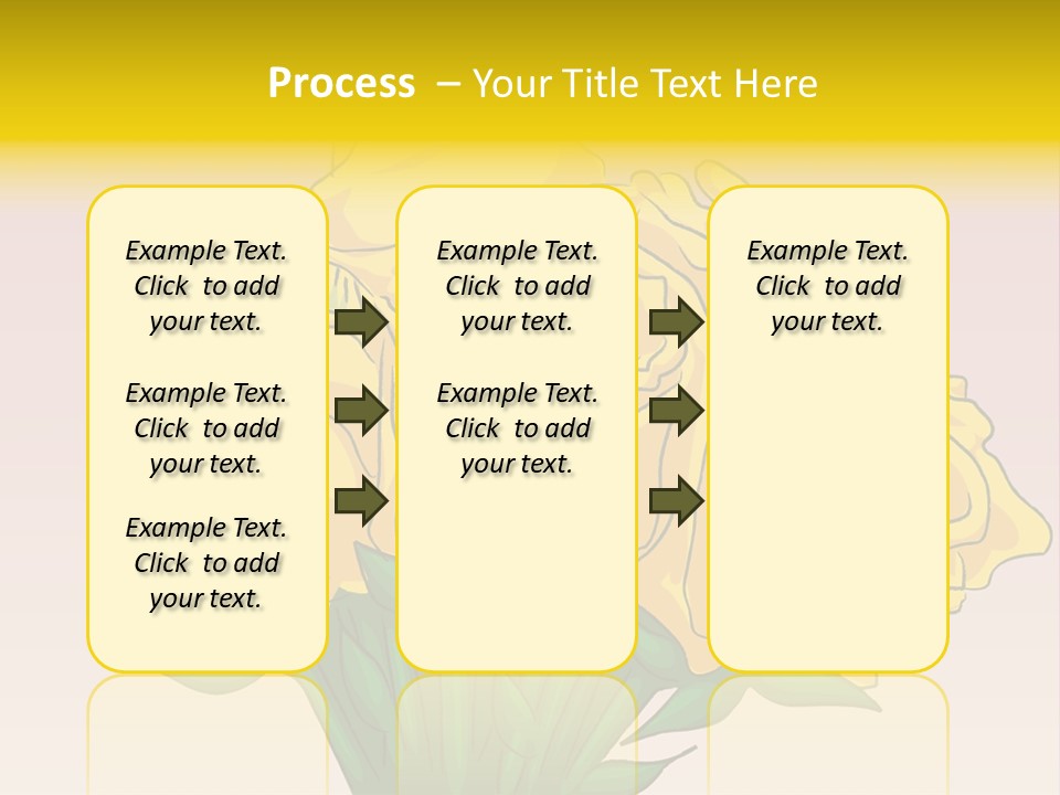 A Bouquet Of Yellow Roses On A Purple Background PowerPoint Template