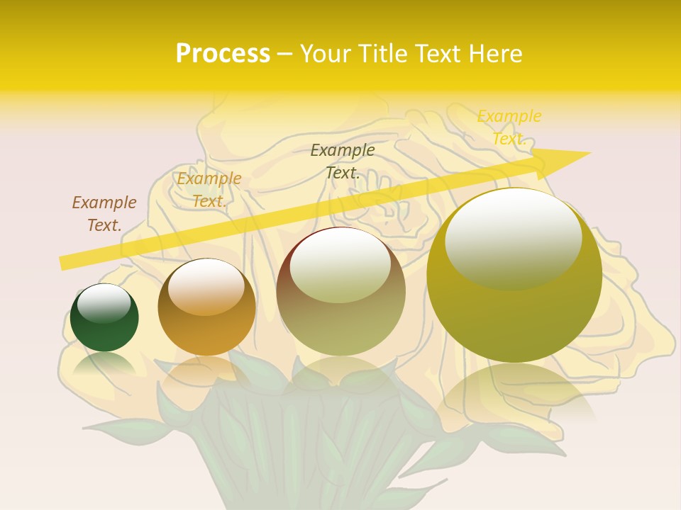 A Bouquet Of Yellow Roses On A Purple Background PowerPoint Template