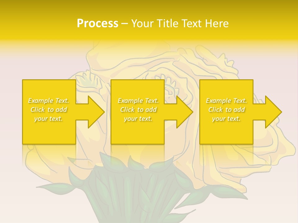 A Bouquet Of Yellow Roses On A Purple Background PowerPoint Template