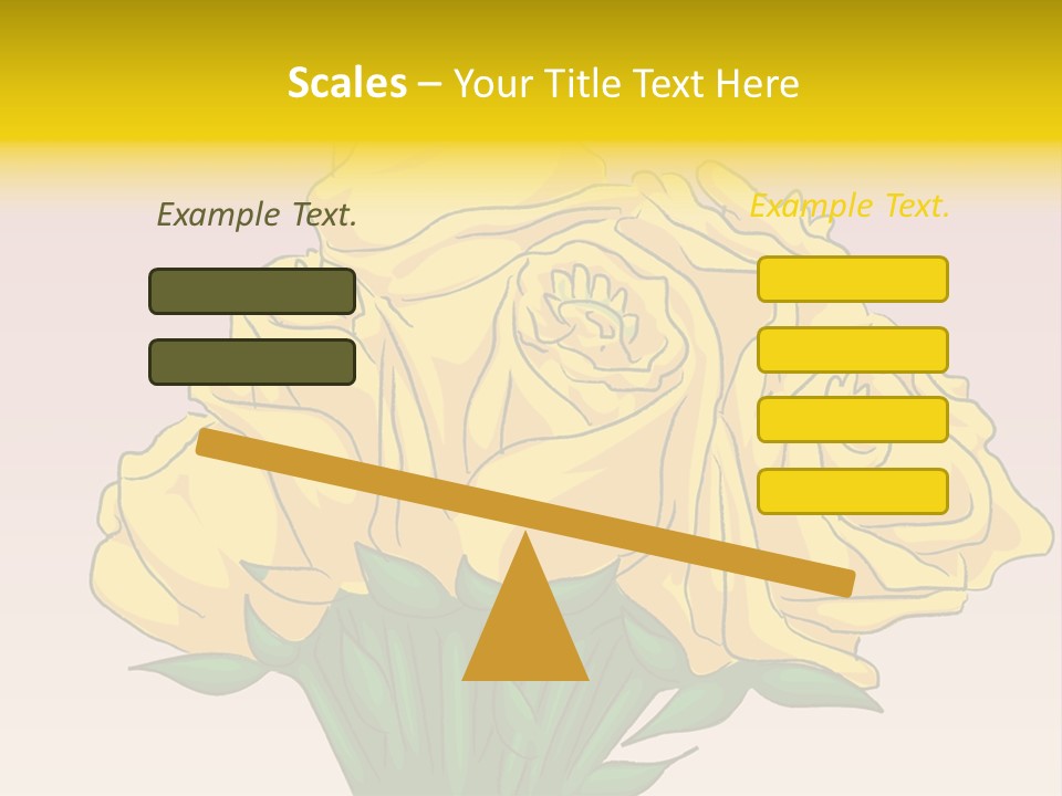 A Bouquet Of Yellow Roses On A Purple Background PowerPoint Template