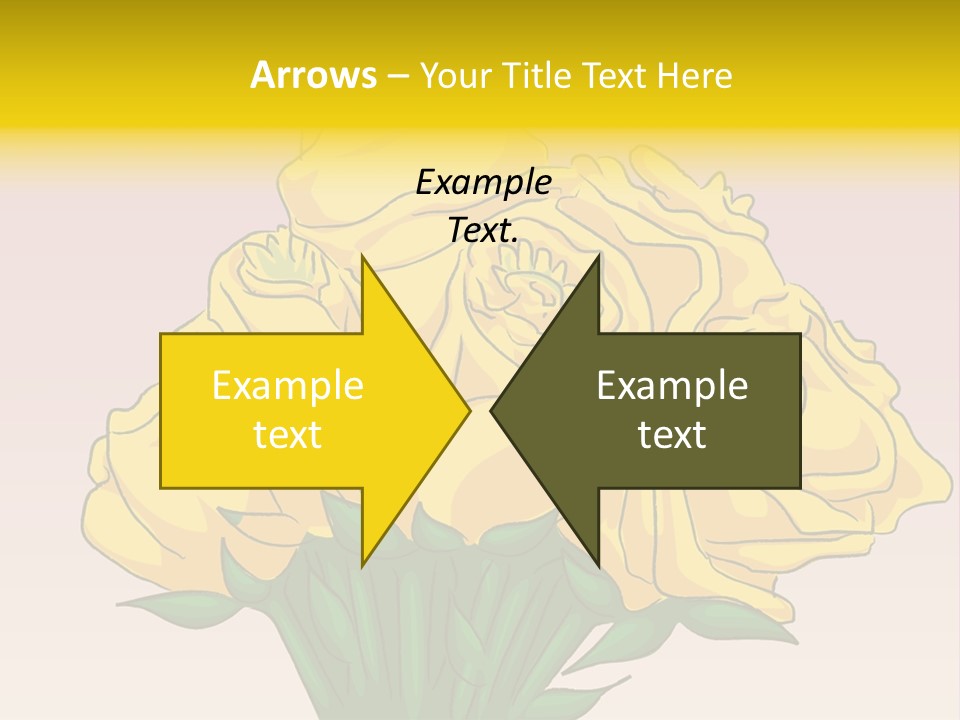 A Bouquet Of Yellow Roses On A Purple Background PowerPoint Template