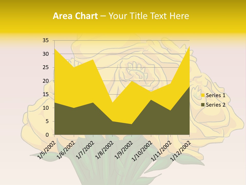 A Bouquet Of Yellow Roses On A Purple Background PowerPoint Template