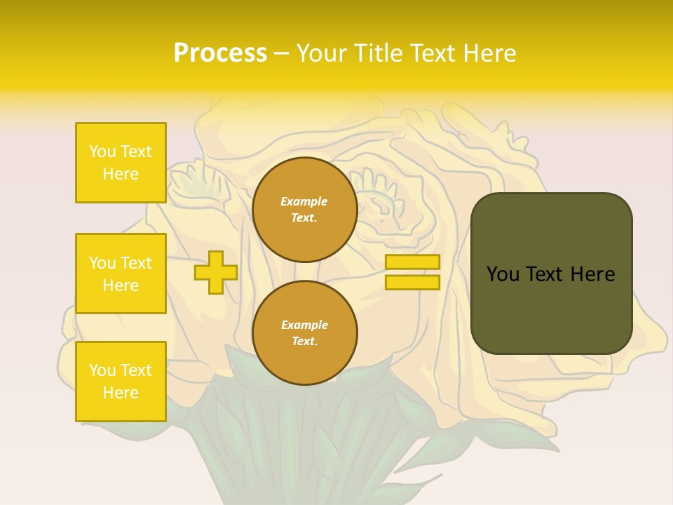 A Bouquet Of Yellow Roses On A Purple Background PowerPoint Template