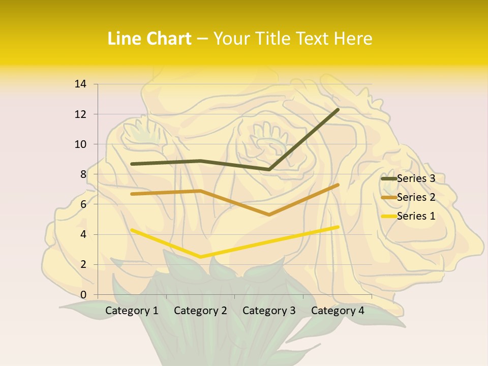 A Bouquet Of Yellow Roses On A Purple Background PowerPoint Template