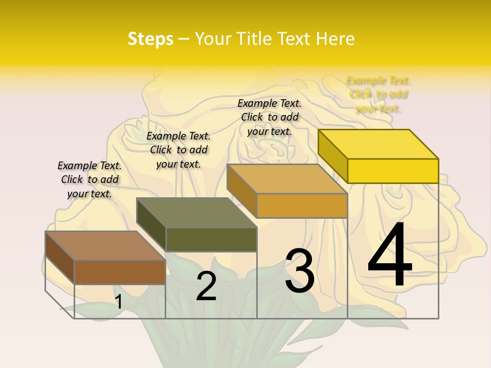 A Bouquet Of Yellow Roses On A Purple Background PowerPoint Template
