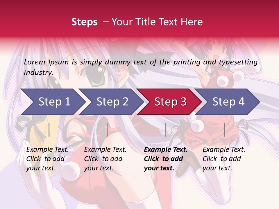 Two Anime Girls With Long White Hair And Green Eyes PowerPoint Template